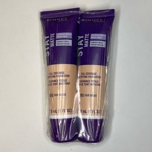 Rimmel- Stay Matte Full Coverage
Mattifying Foundation (Fair Beige 085)